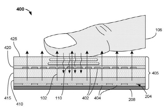 초음파식 지문인식기술로 출원된 특허로, 광음향 이미징을 갖는 생체인식 시스템이다. 특허청 제공